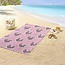 Strandlaken Pink Heart - handdoek 75x150 cm