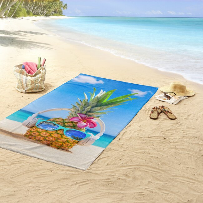 Strandlaken Summer Pineapple - handdoek 100x180 cm
