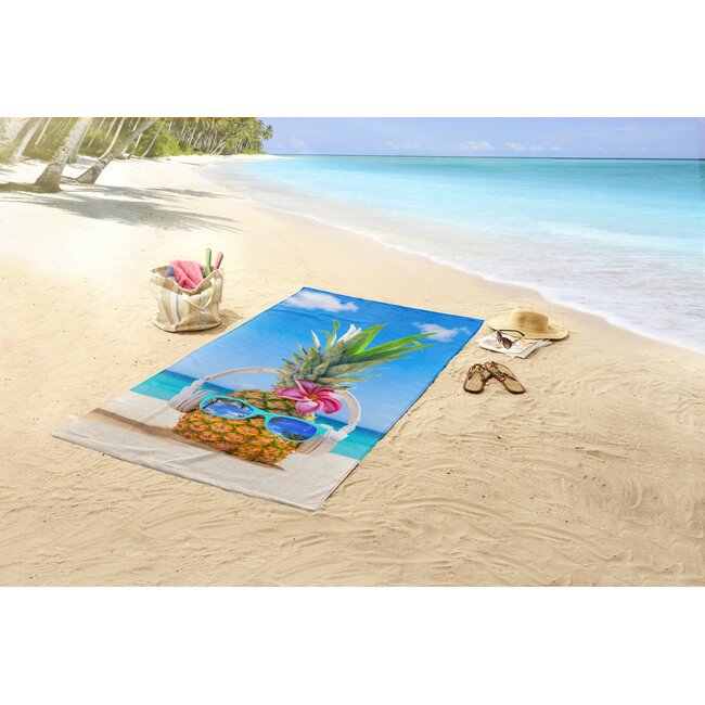 Strandlaken Summer Pineapple - handdoek 100x180 cm
