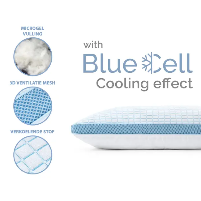 3D Blue Cell Tech Verkoelend Memory Foam Kussen