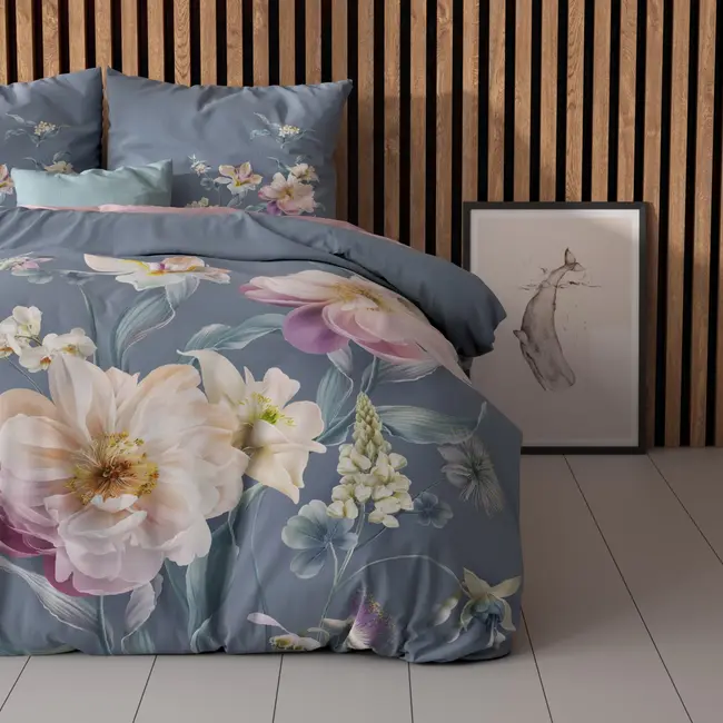 Microvezel dekbedovertrek Gigi blauw