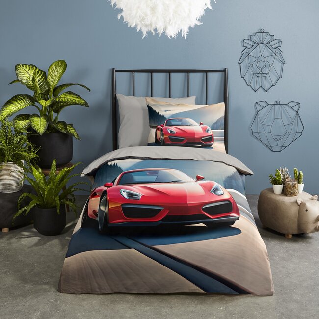 Katoen kinderdekbedovertrek Cabrio - 140x220 + 60x70 cm