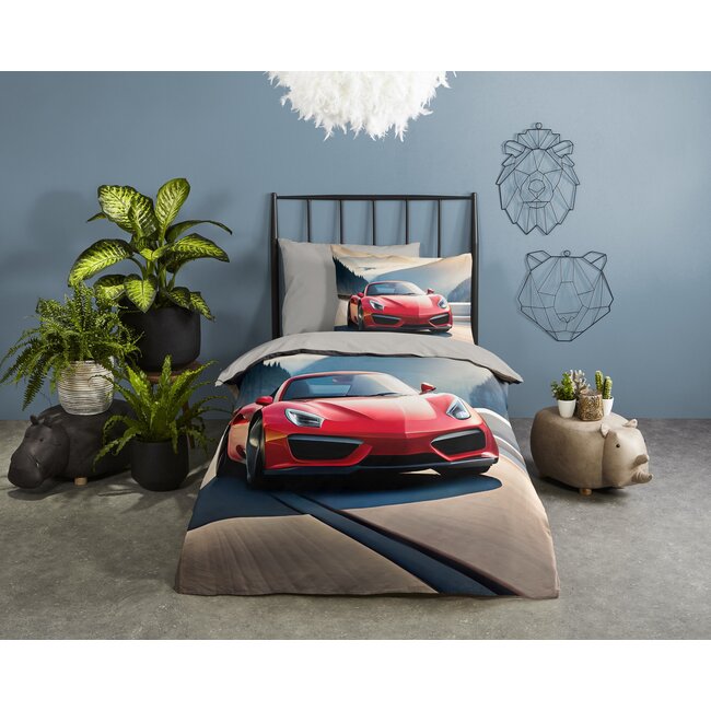 Katoen kinderdekbedovertrek Cabrio - 140x220 + 60x70 cm