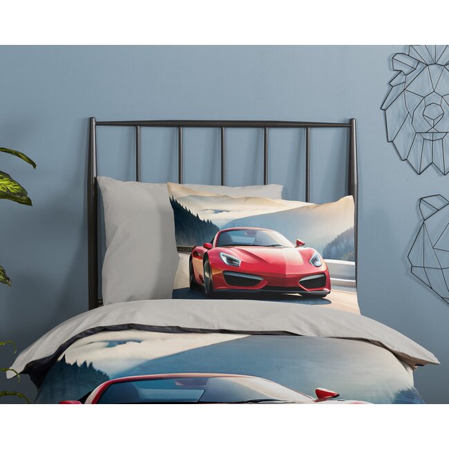 Katoen kinderdekbedovertrek Cabrio - 140x220 + 60x70 cm
