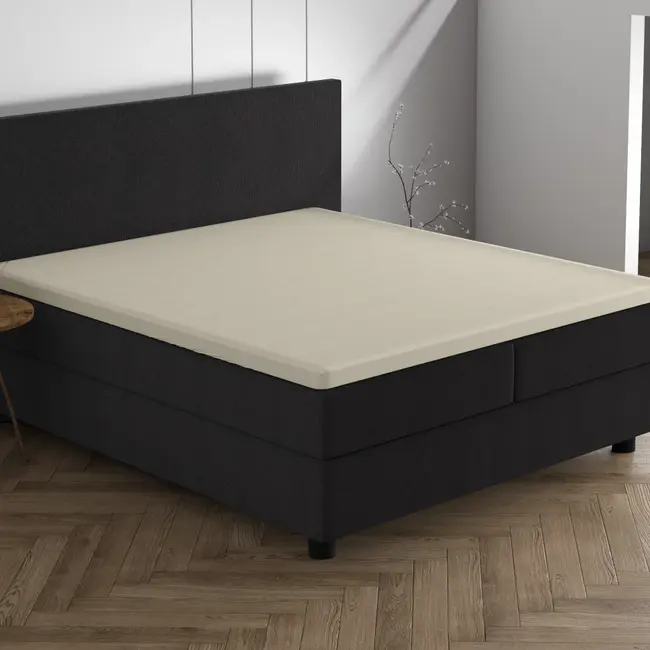 Topper hoeslaken - dubbel jersey - crème