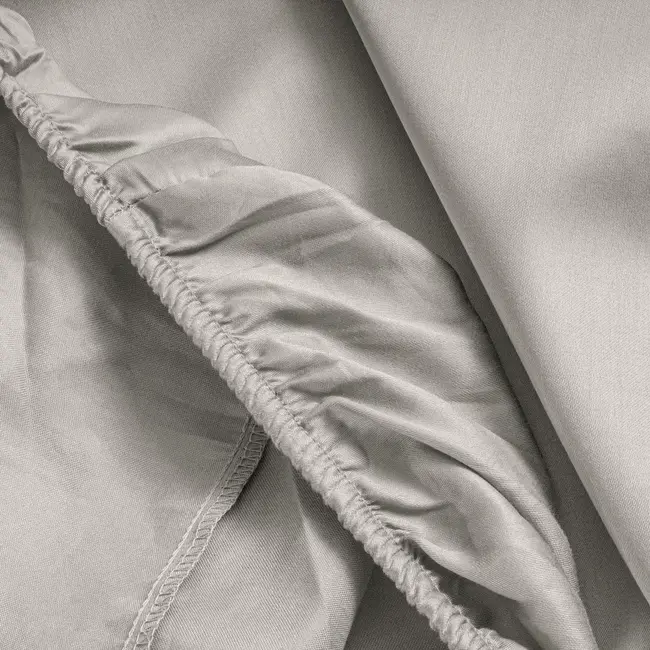 Hoeslaken - katoen satijn - crème