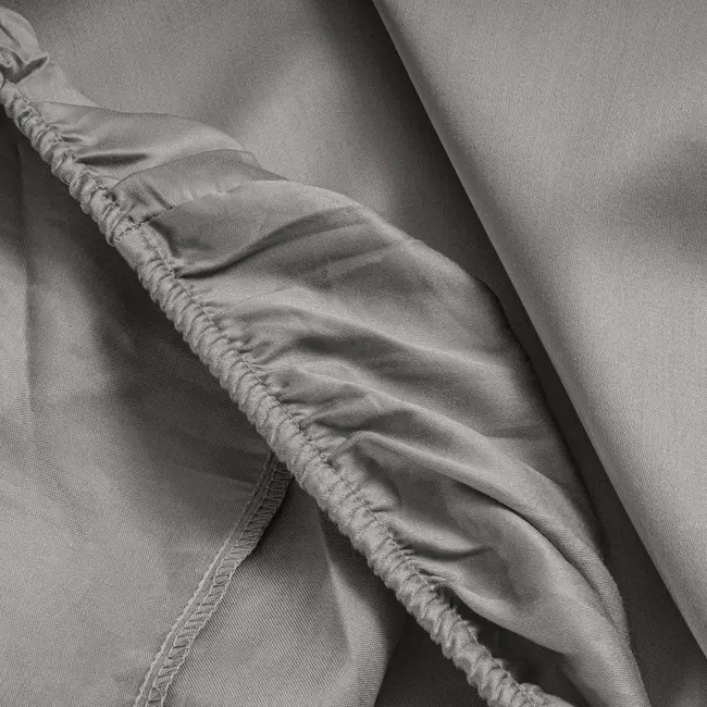Hoeslaken - katoen satijn - grijs