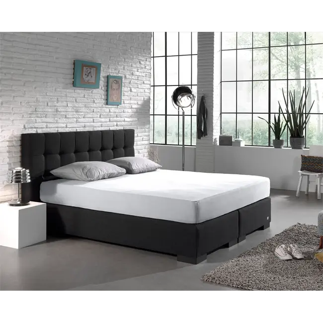 Hoeslaken - dubbel jersey - wit