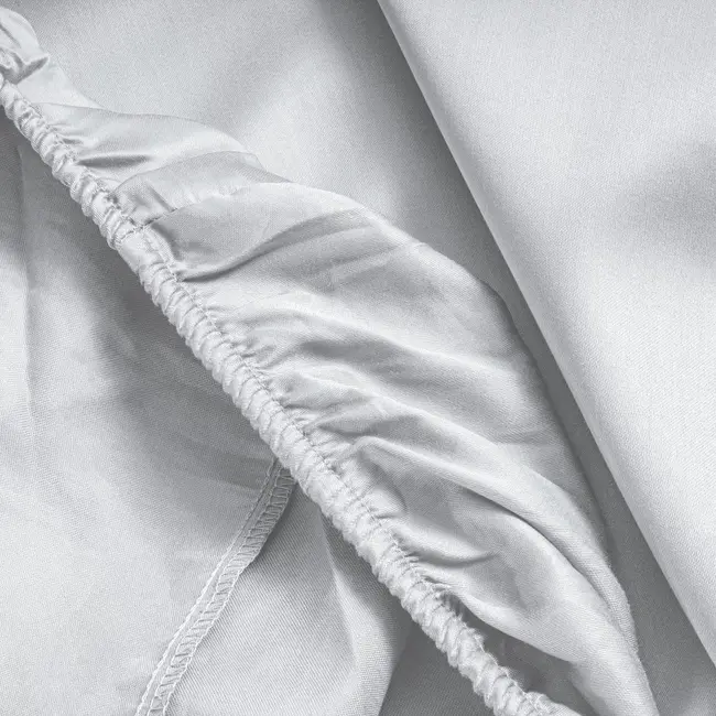 Hoeslaken - katoen satijn - wit