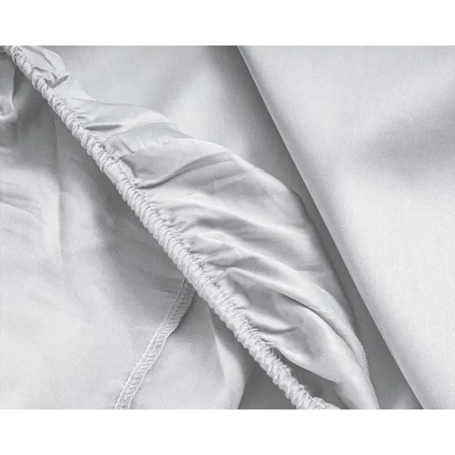 Hoeslaken - katoen satijn - wit