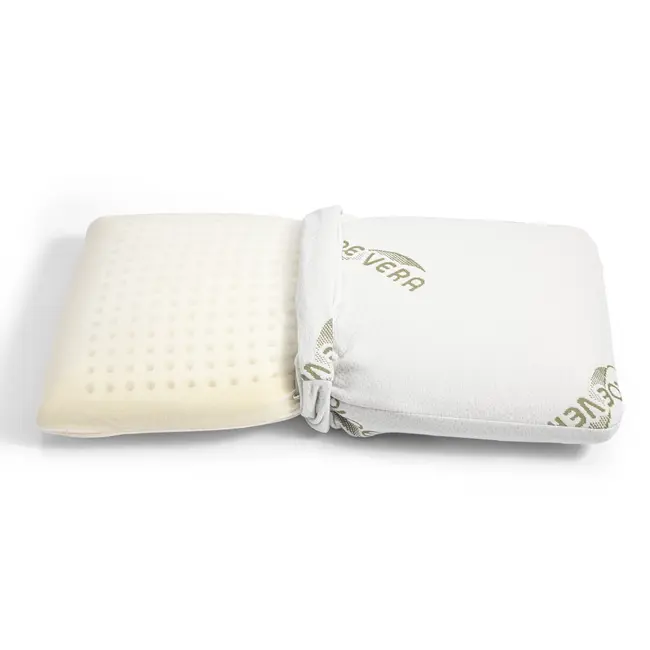 Orthopedisch kussen met visco-gel traagschuim vulling - tijk met Aloe Vera behandeling