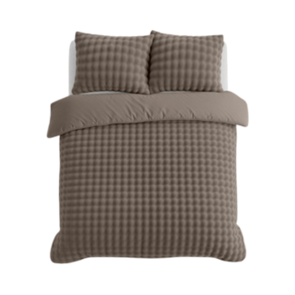 Sleeptime Fleece dekbedovertrek Pom Pom - Taupe