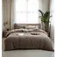 Sleeptime Fleece dekbedovertrek Pom Pom - Taupe