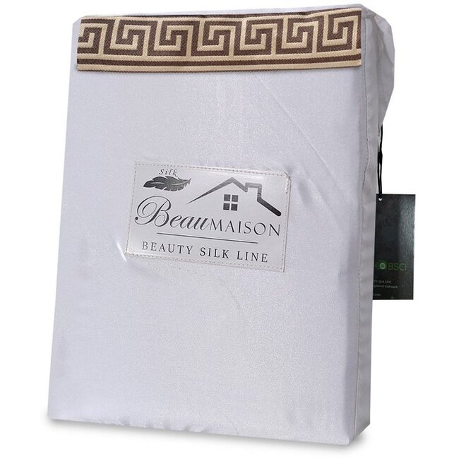 Glans satijn dekbedovertrek Lace - Wit