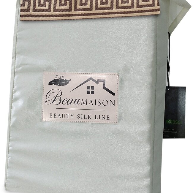 Glans satijn dekbedovertrek Lace - Off White - 2-persoons (200x220 + 2st 60x70 cm)