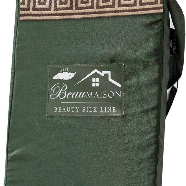 Glans satijn dekbedovertrek Lace - Groen