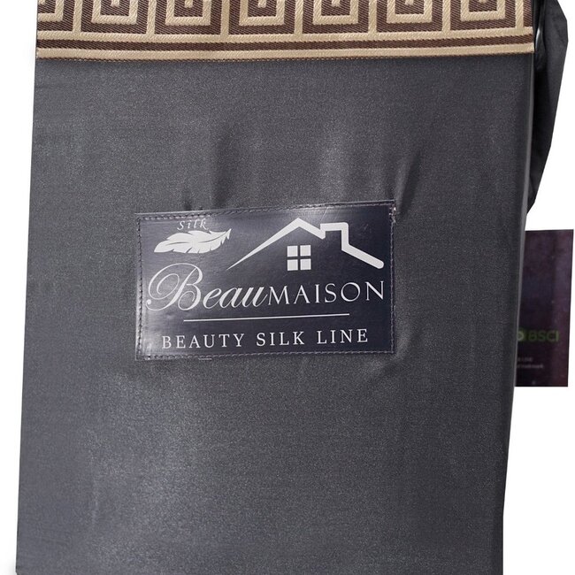 Glans satijn dekbedovertrek Lace - Grijs