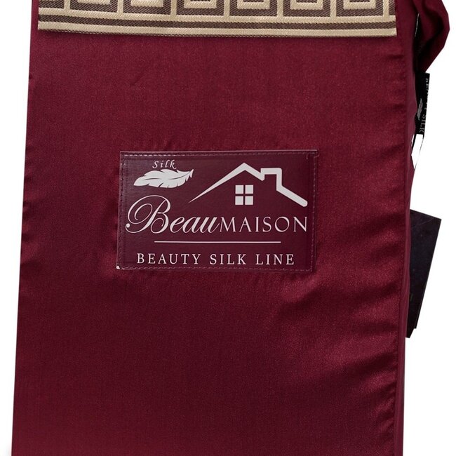 Glans satijn dekbedovertrek Lace - Burgundy