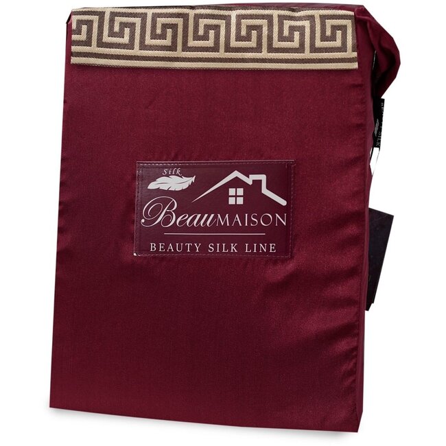 Glans satijn dekbedovertrek Lace - Burgundy