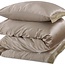 Glans satijn dekbedovertrek Lace - Taupe