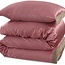 Glans satijn dekbedovertrek Lace - Rosewood