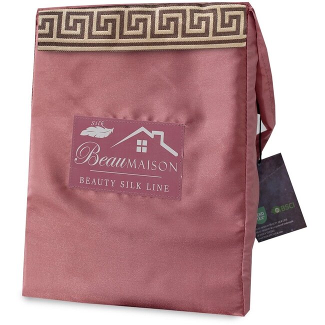 Glans satijn dekbedovertrek Lace - Rosewood