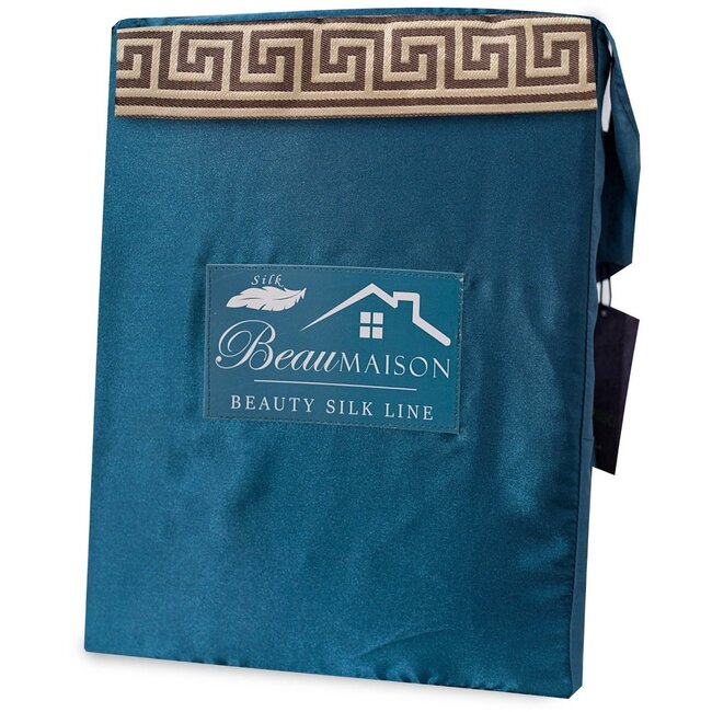 Glans satijn dekbedovertrek Lace - Petrol