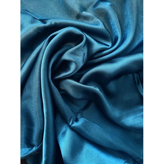 Glans satijn dekbedovertrek Lace - Petrol