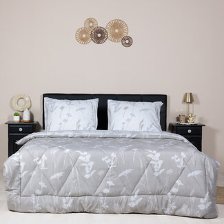 .Decoware® Dekbed zonder overtrek inclusief kussensloop - Silhouette Leaves - Microvezel - 300gsm