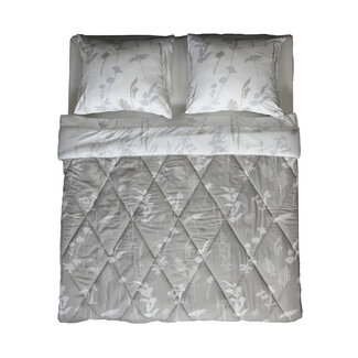 .Decoware® Dekbed zonder overtrek inclusief kussensloop - Silhouette Leaves - Microvezel - 300gsm