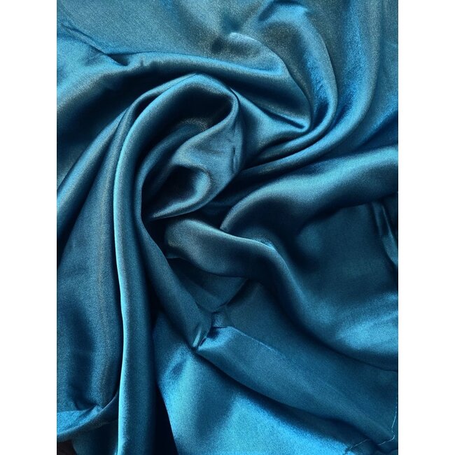 Glans satijn dekbedovertrek - petrol