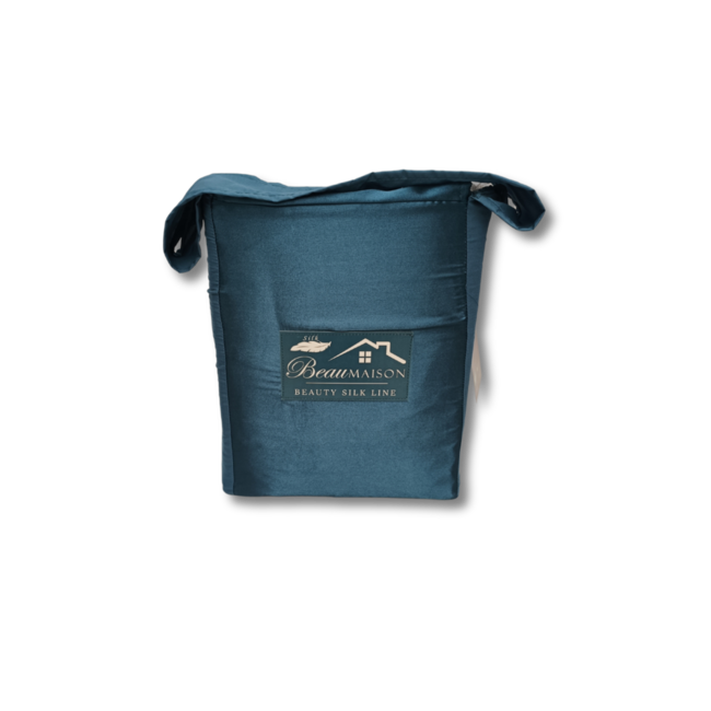 Glans satijn dekbedovertrek - petrol