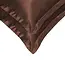 Glans satijn dekbedovertrek - bruin - 1-persoons (140x220 + 60x70cm)