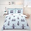 B-keus Polykatoen dekbedovertrek Starry pinguïns mint - 135x200 + 50x75 cm