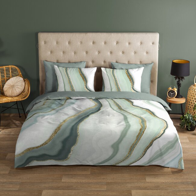 Katoen dekbedovertrek Quincy Sage