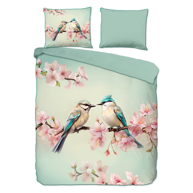 Katoensatijn dekbedovertrek Minne