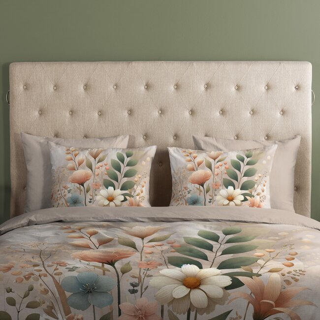 Katoen dekbedovertrek Ingrid Sand