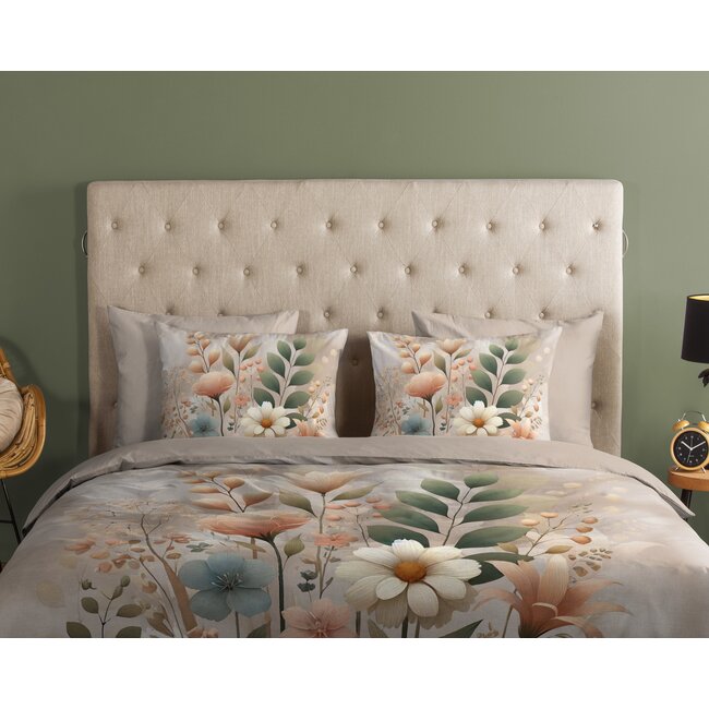 Katoen dekbedovertrek Ingrid Sand