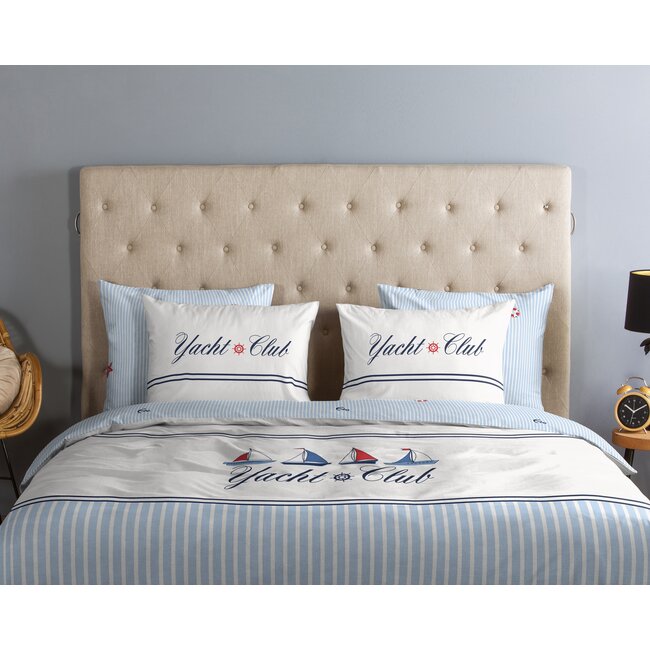 Katoen dekbedovertrek Yachtclub Blue