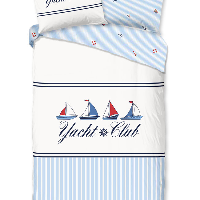 Katoen dekbedovertrek Yachtclub Blue