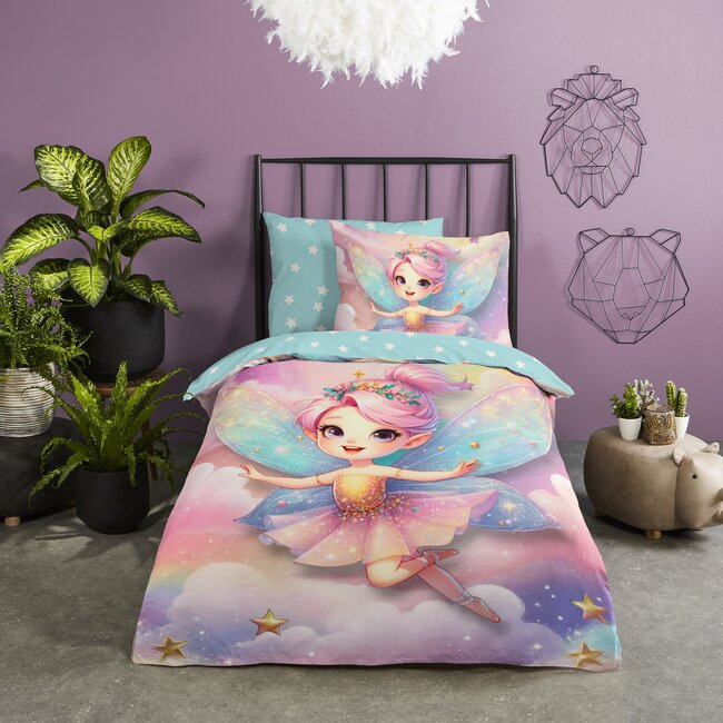 Katoen kinderdekbedovertrek Twinkle - 140x220 + 60x70 cm