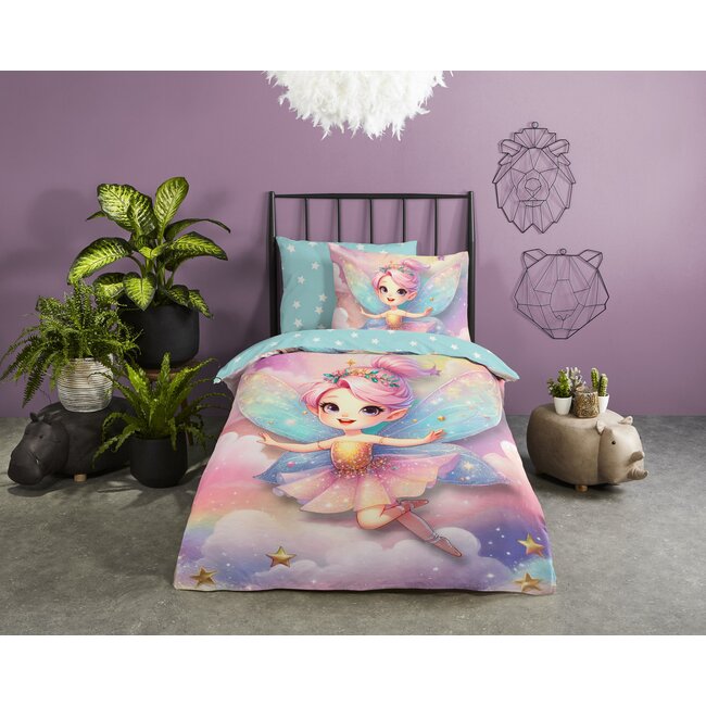 Katoen kinderdekbedovertrek Twinkle - 140x220 + 60x70 cm