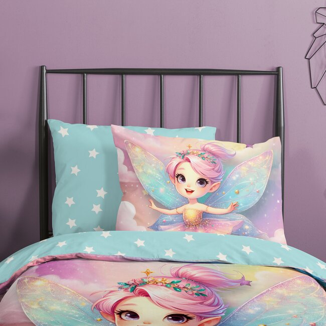 Katoen kinderdekbedovertrek Twinkle - 140x220 + 60x70 cm