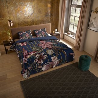 Pure Microvezel dekbedovertrek Jos donkerblauw