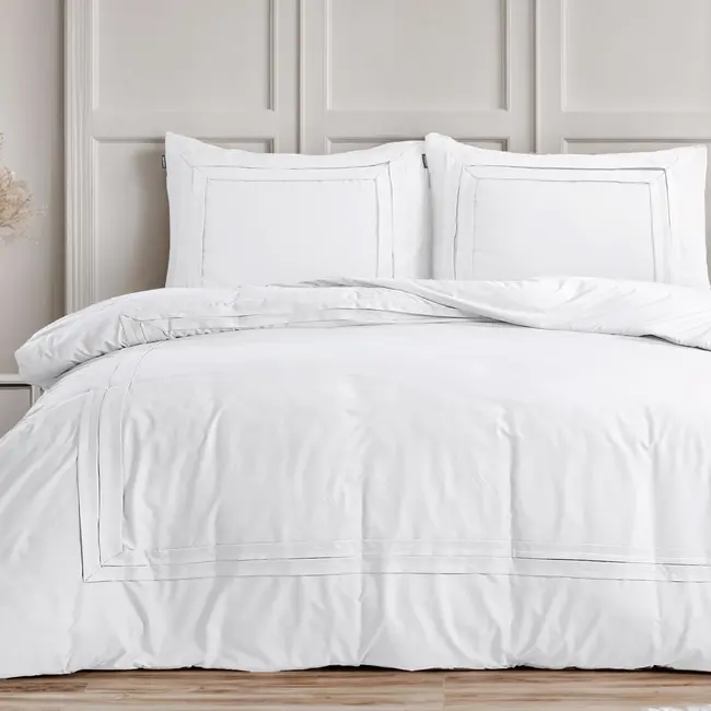 Microvezel dekbedovertrek Tailored - Wit