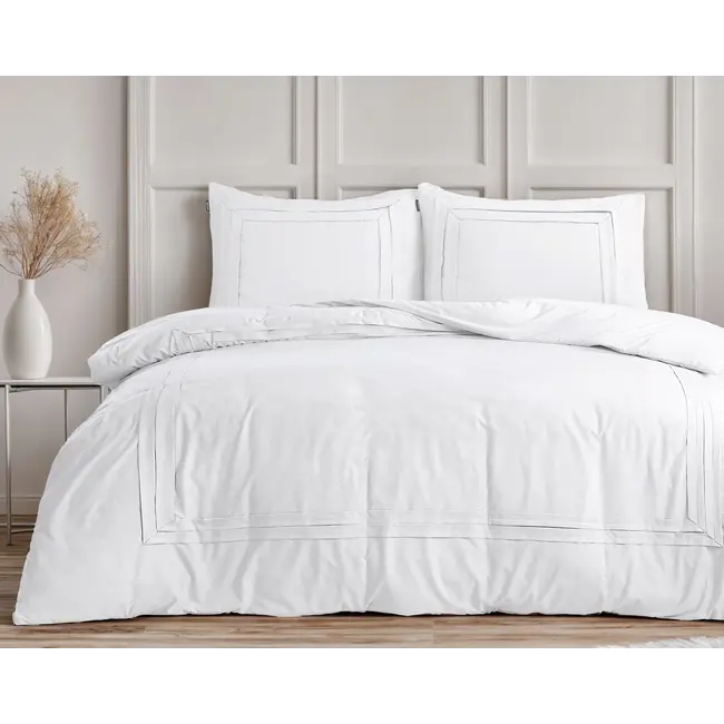 Microvezel dekbedovertrek Tailored - Wit