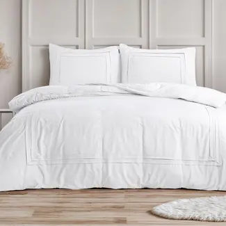 Sleeptime Microvezel dekbedovertrek Tailored - Wit