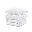 Microvezel dekbedovertrek Ruffles - Wit