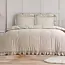Dekbedovertrek Ruffles - taupe - microvezel - 1-persoons (140x220 + 60x70 cm)