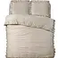 Dekbedovertrek Ruffles - taupe - microvezel - 1-persoons (140x220 + 60x70 cm)